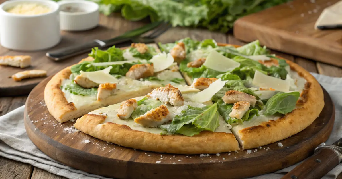 Chicken Caesar Salad Pizza