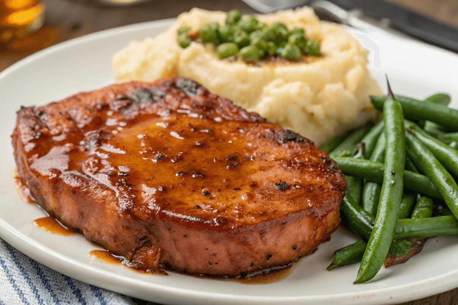 Air fryer ham steak recipe with glaze