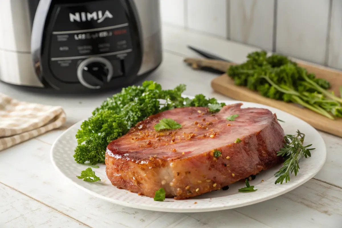 ninja air fryer ham steak recipe with glaze​