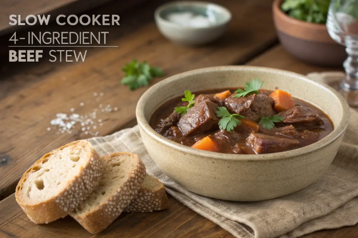 Slow Cooker 4-Ingredient Beef Stew