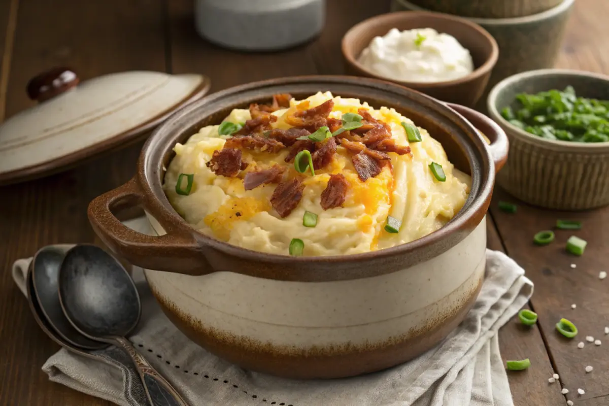 Crockpot Loaded Mashed Potatoes