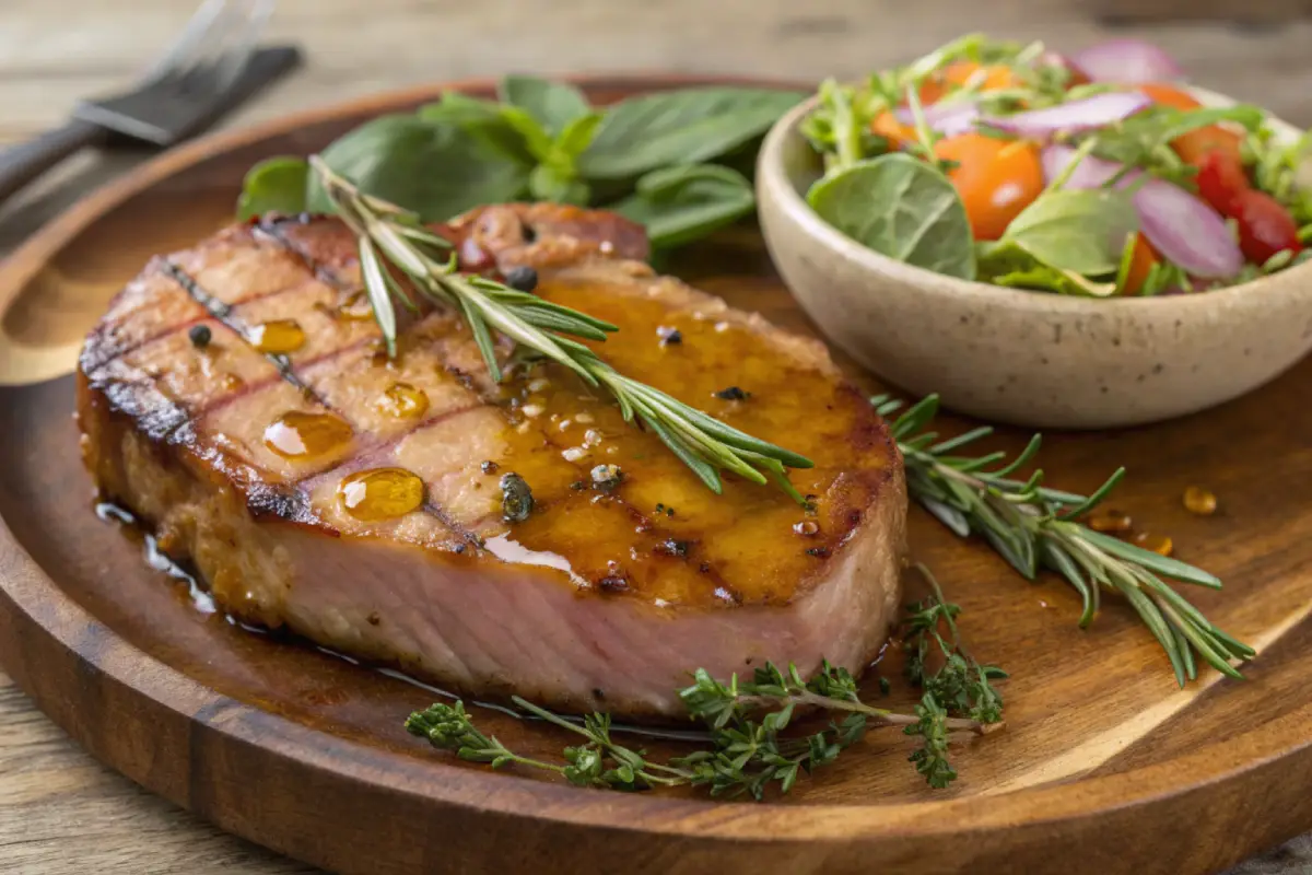 Best air fryer ham steak recipe with glaze