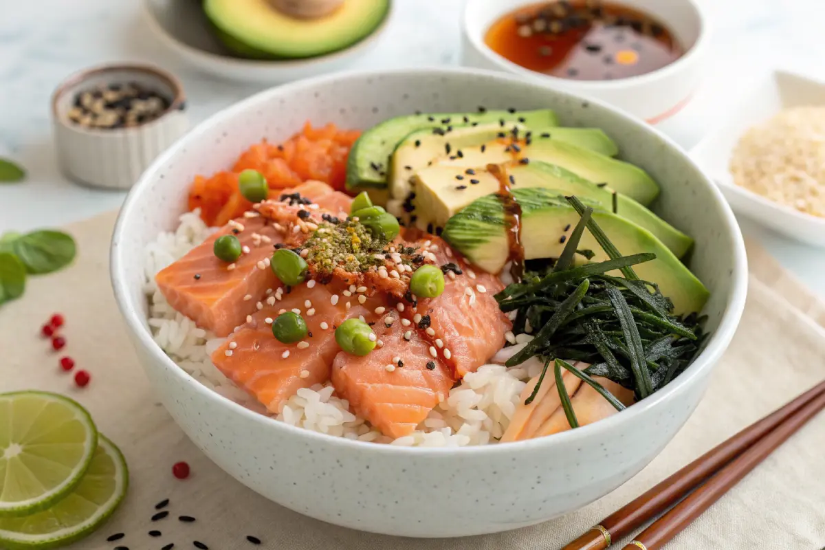 salmon rice bowl recipe