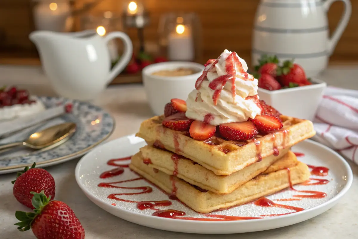 Strawberry Cheesecake Waffles